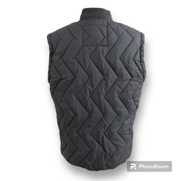 Jack and Jones Puffer Vest Chevron Quilted Nylon Grey Size M - Picture 5 of 17